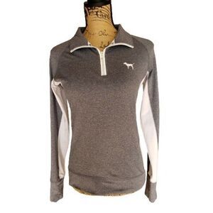 Victoria's Secret Pullover Long Sleeve 1/4 Zip Campus Pocket Jacket Small NWOT